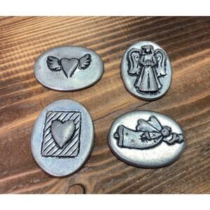 4 - Basic Spirit Canadian Pewter Tokens Angel Heart Believe Protection